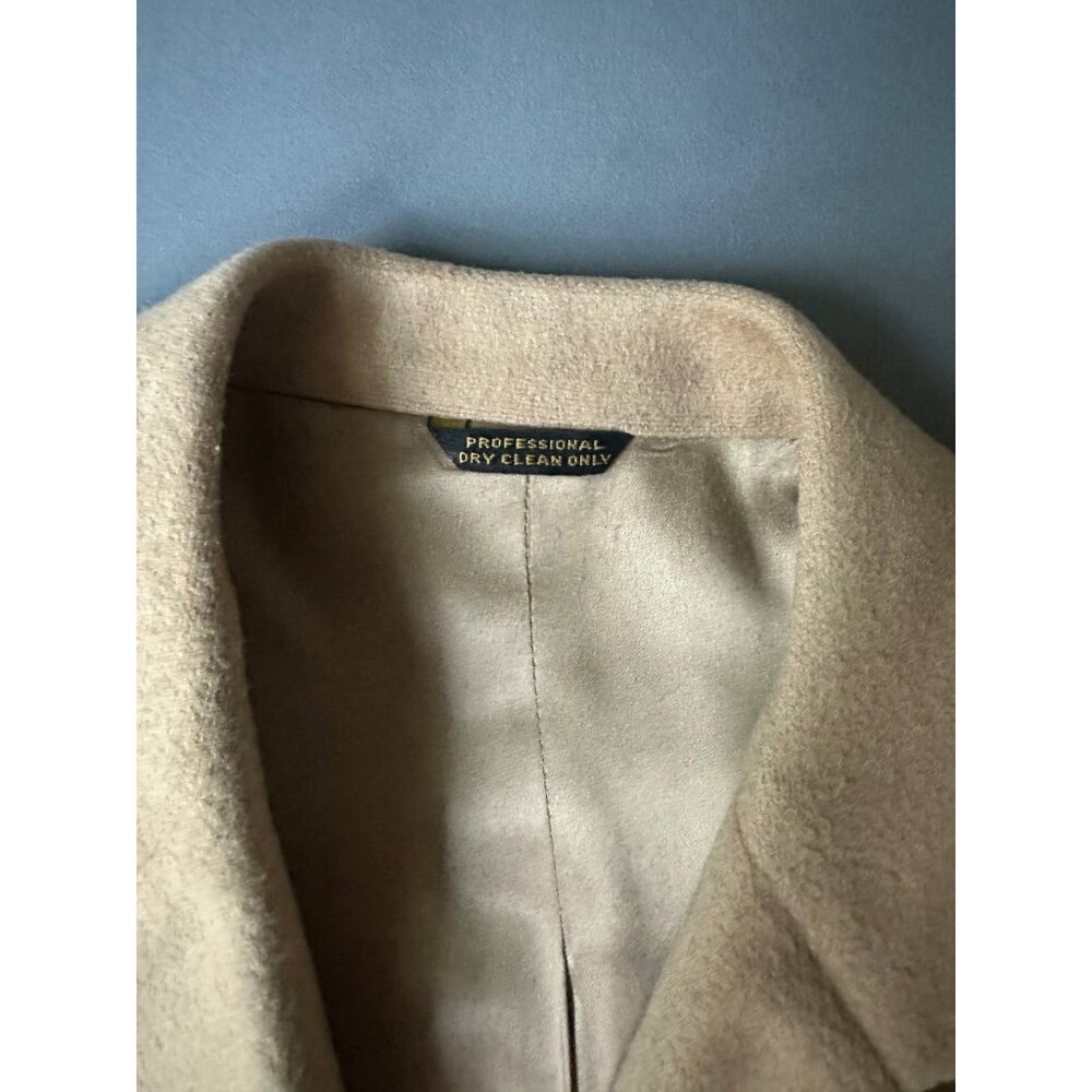 Jos. A. Bank Top Coat Wool Camel Tan Tailored Fit Made in USA executive collect - Picture 2 of 16